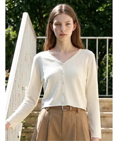 [FOREVER21] Summer V-Neck Loose Fit Knit Cardigan / 썸머 브이넥 루즈핏 니트 가디건 (FTDBCD009)