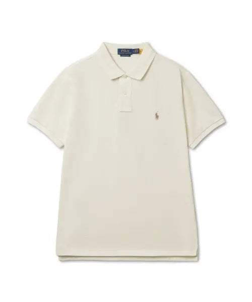 [POLO RALPH LAUREN] SSKCCMSLM1-SHORT SLEEVE-KNIT 20/1 MESH-NATURAL-101 / 커스텀 슬림핏 메시 폴로 셔츠-내추럴