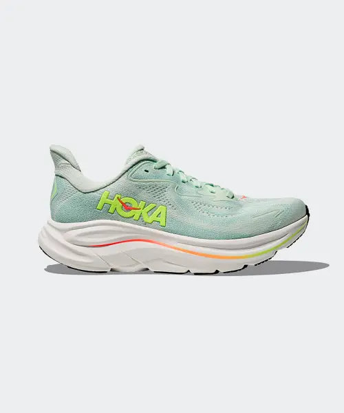 [HOKA] (W) Clifton 10 Wide - SEA GLASS / NEON FLAME / 1162050-SLSSN / (여성) 클리프톤 10 와이드 - 씨 글래스:네온 플레임 / 1162050-SLSSN