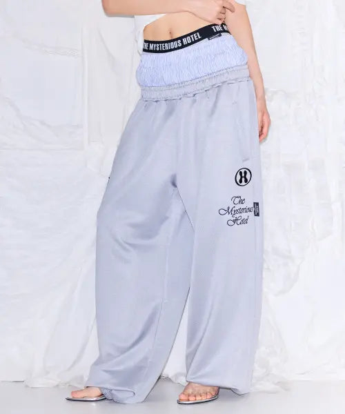 [THE MYSTERIOUS HOTEL] LAYERED JERSEY PT [GREY]