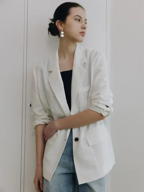 [LOEUVRE] Line Like Single-Breasted Jacket SW6MJ707-01
