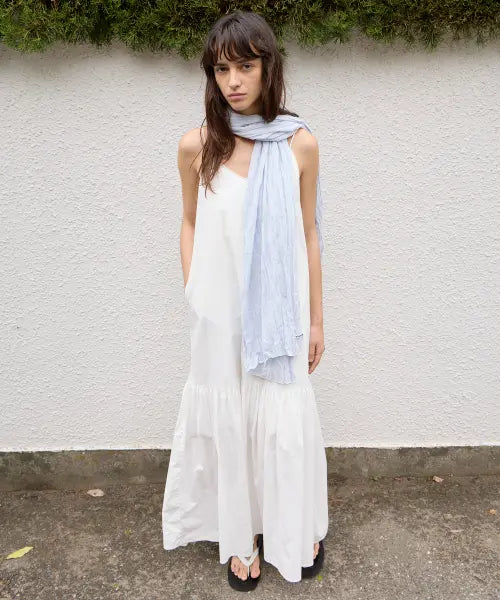 [LEVAR] Cotton String Tiered Dress - Off White