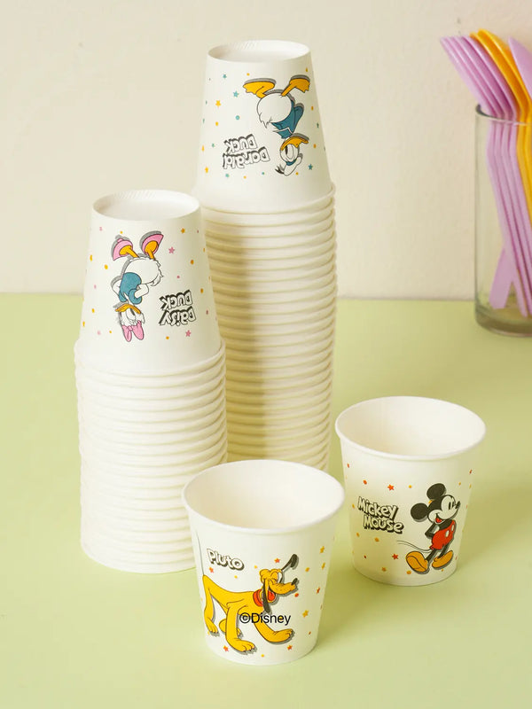 [DAISO] Disney Mickey & Minnie Paper Cups (184 ml, 50 count) / 디즈니 미키미니 종이컵 184 ml 50개입