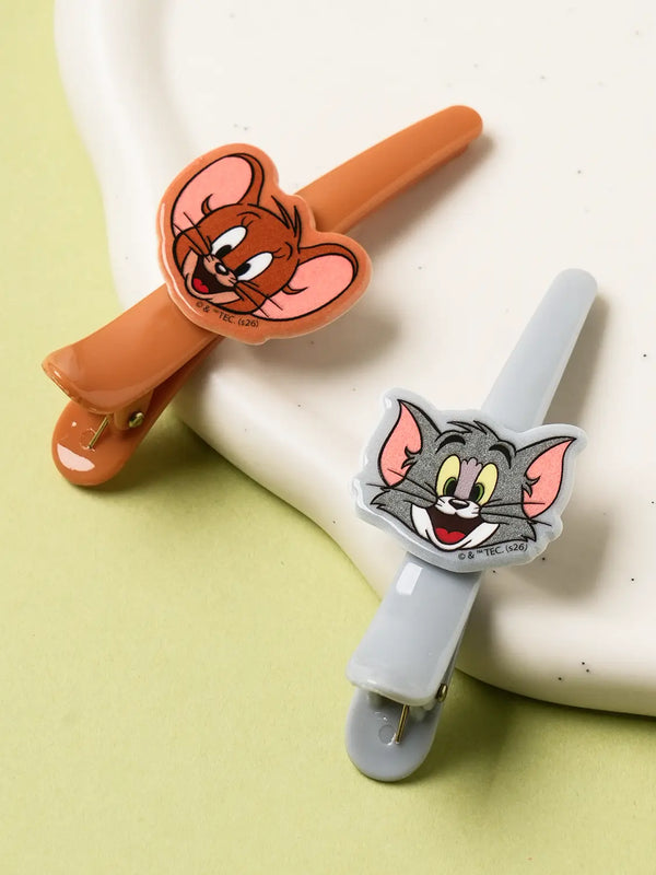 [DAISO] Tom and Jerry Mini Hair Claw Clips (2-Pack) / 톰과제리 미니 헤어 집게핀 2개입