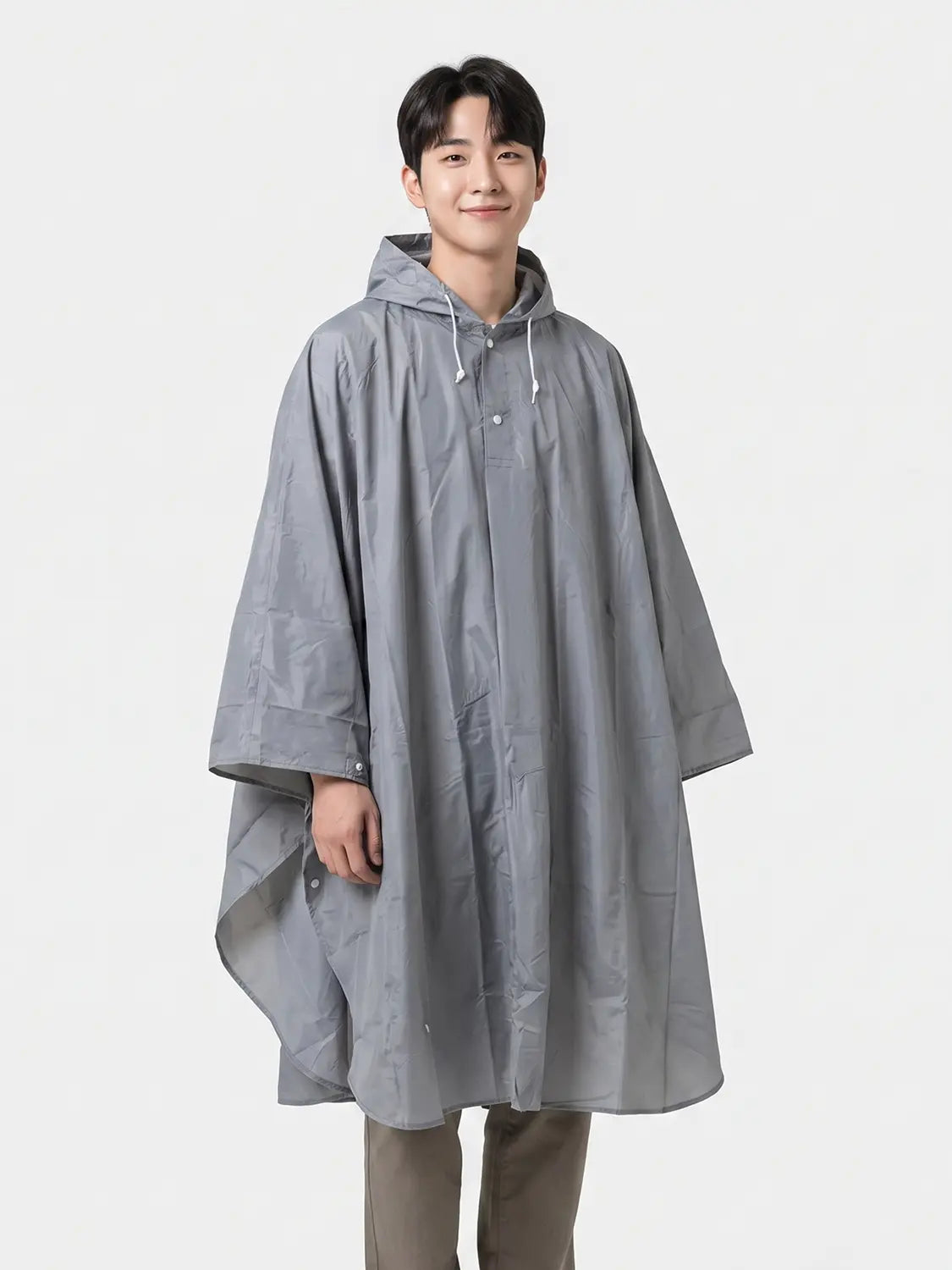 [DAISO] Poncho L Grey / 판초 우의 L 그레이
