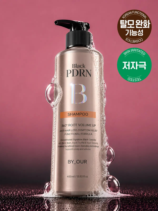 [Byuauer] Byauhr 360° Volumizing Black PDRN Hair Loss Shampoo 400ml / 바이아우어 360도 볼륨업 블랙 PDRN 탈모샴푸 400 ml