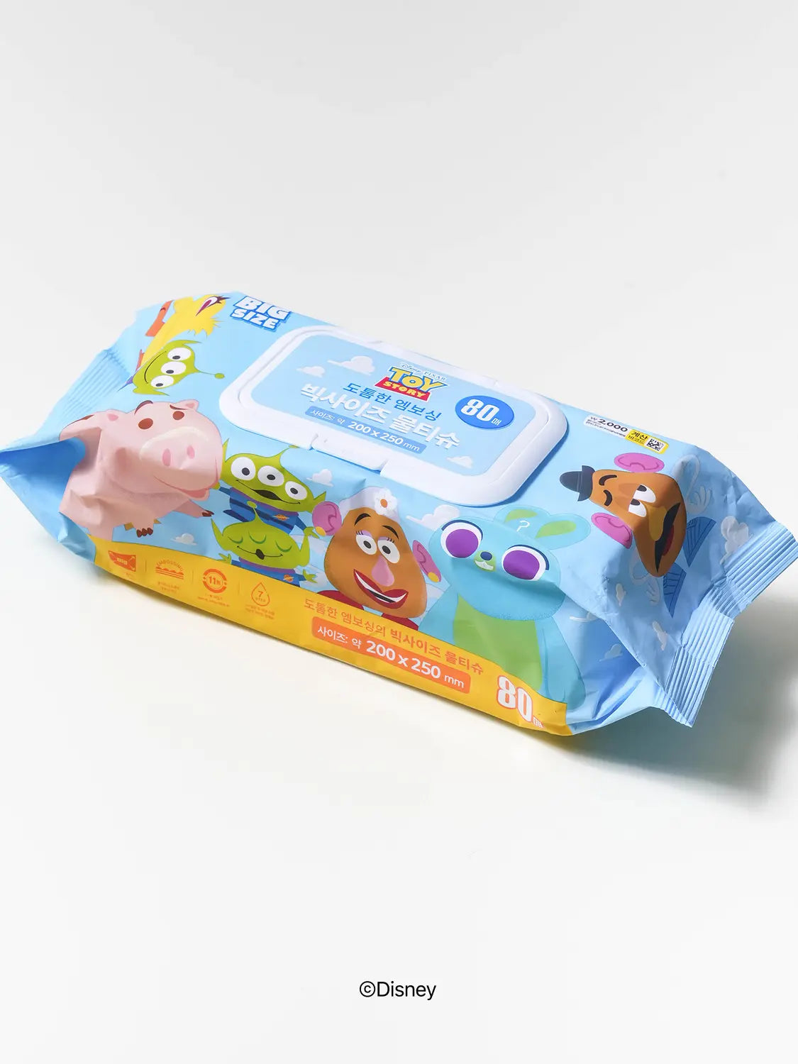 [DAISO] Disney Toy Story Large Size Wet Wipes (80 sheets) / 디즈니 토이스토리 빅사이즈 물티슈 캡형 80매입