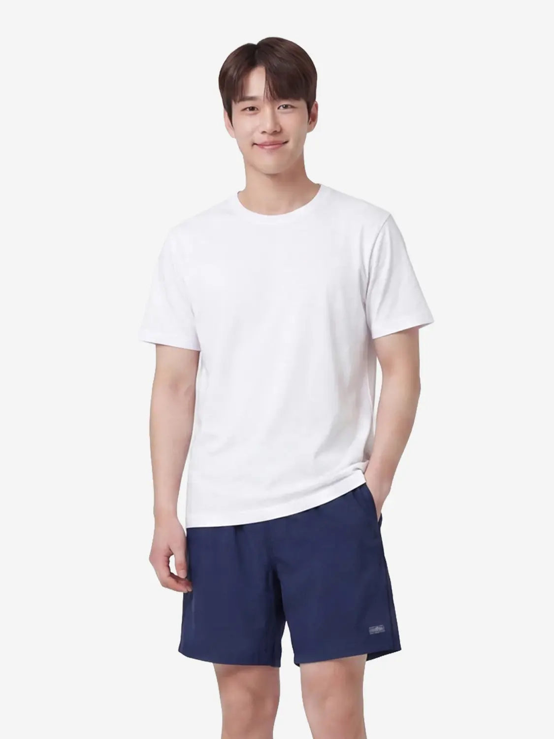 [DAISO] Line Pattern Sports Pants - Blue / 라인 패턴 스포츠 팬츠 L 블루