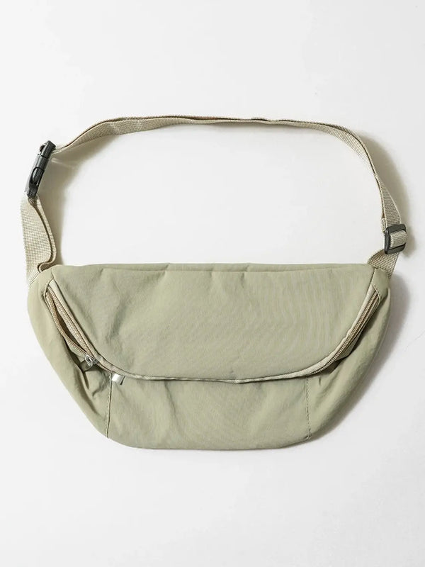 [DAISO] Hello Autumn Pocket Cross Hip Sack - Beige / 헬로어텀 포켓 크로스 힙색 베이지