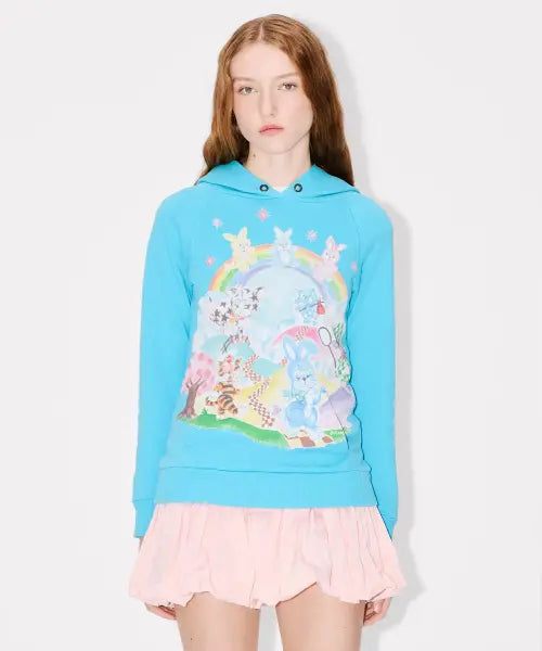 [KENZO] Women's Kenzo Cartoon Skinny Hoodie / 여성 겐조 카툰 스키니 후디_K265AWWC04TQX