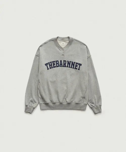[THEBARNNET] Rovey Henryneck Sweat Shirt_Grey