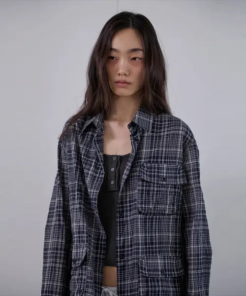 [ORDES] 3-POCKET SHIRTS - NAVY / 3-포켓 셔츠 - 네이비