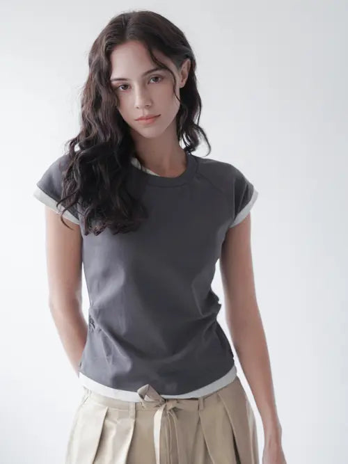 [KOOLKITTEN] Contrast Trim Raglan Tshirt 3colors / 컨트라스트 트림 나그랑 티셔츠 3colors