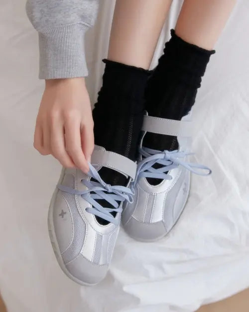 [OTZ] Romari Lace-up Sneakers Greyish Blue / 로마리 레이스업 스니커즈 그레이쉬 블루 OZSQGA117L