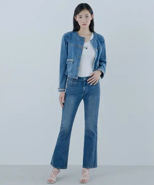 [GUESS] ON Low-Temp Slim Bootcut Pants / [ON] 1color 여성 저온스 슬림 부츠컷 MBL OQ2DE122