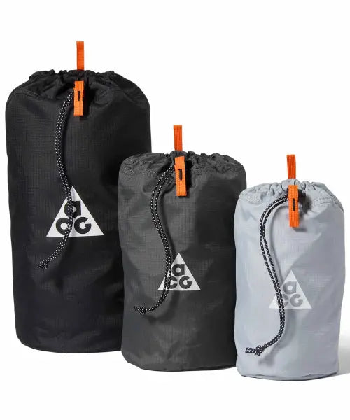 [NIKE] ACG STUFF SACK 3PK - BLACK/SAFETY ORANGE/(SUMMIT WHITE) / ACG 스터프 색 3팩(8L) - 블랙:세이프티 오렌지:서밋 화이트 / IM5022-010