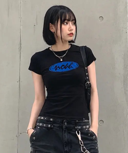[PEID] PD Noah Slim Fit Short Sleeve T-Shirt Black / PD 노아 슬림핏 반팔티 블랙
