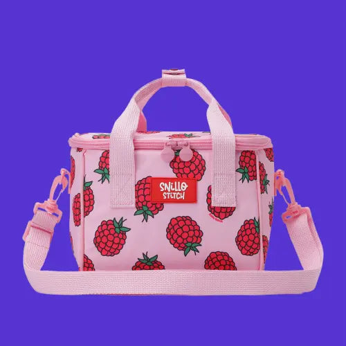 [SNILLOSTITCH] LUNCH SHOULDER STRAP COOLER BAG RASPBERRY PINK / 런치 쿨러백 숄더 스트랩 라즈베리 핑크
