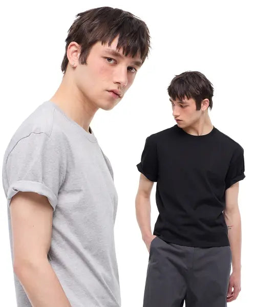 [LEARVE] Jenflocks X Lehab Flock Aero Cool Crop T-Shirt (2 Pack) / [젠플록스X르아브] [2PACK] 플록스 에어로쿨 크롭 티셔츠