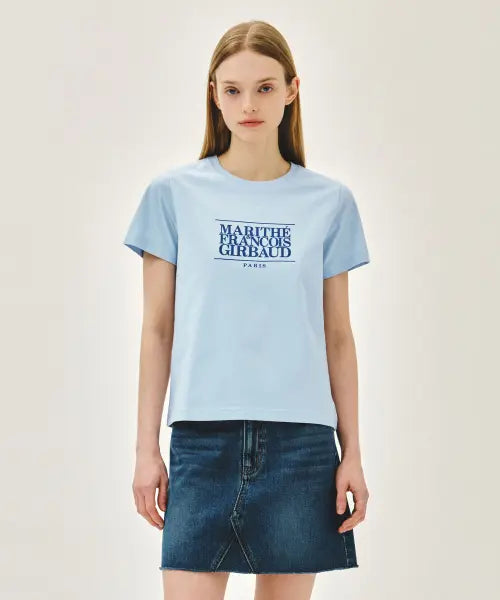 [MARITHÉ + FRANҪOIS GIRBAUD] W CLASSIC LOGO TEE ice blue