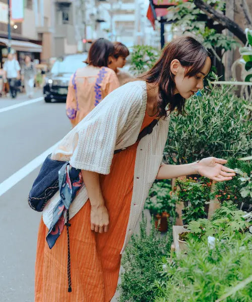 [DOD] Women's Massa Stripe Dress (Orange) / 여성) 마사 스트라이프 원피스(ORANGE)