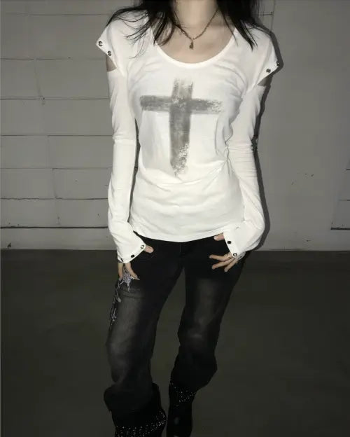 [LIBERALNEWS] Silvercross Long-Sleeve Tee_White
