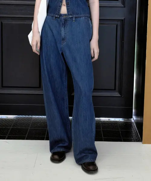 [LOW CLASSIC] BUTTON STRAIGHT JEANS_BLUE [LC262PT04BL]