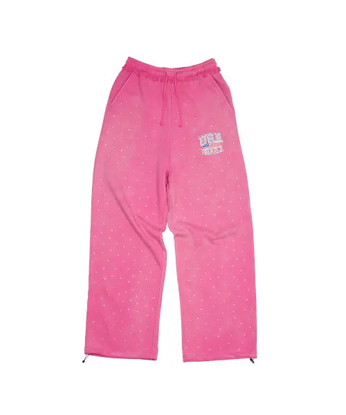 [GRAILZ] CRYSTAL BAGGY SWEAT PANTS [PINK]