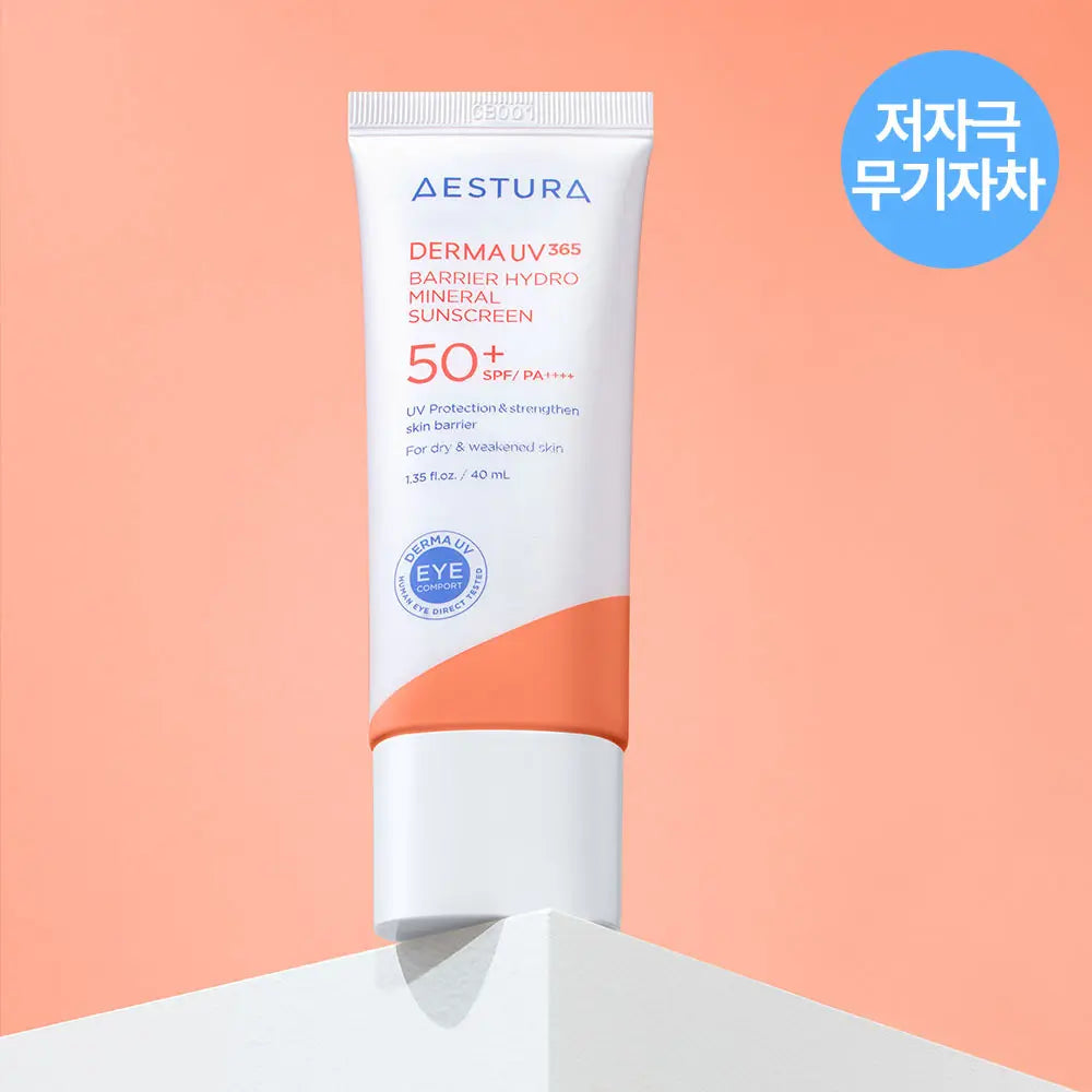 [aestura] AESTURA Derma UV365 Barrier Moisture Inorganic Sunscreen SPF50+ PA++++ 40ml / 에스트라 더마UV365 장벽수분 무기자차 선크림 40ml