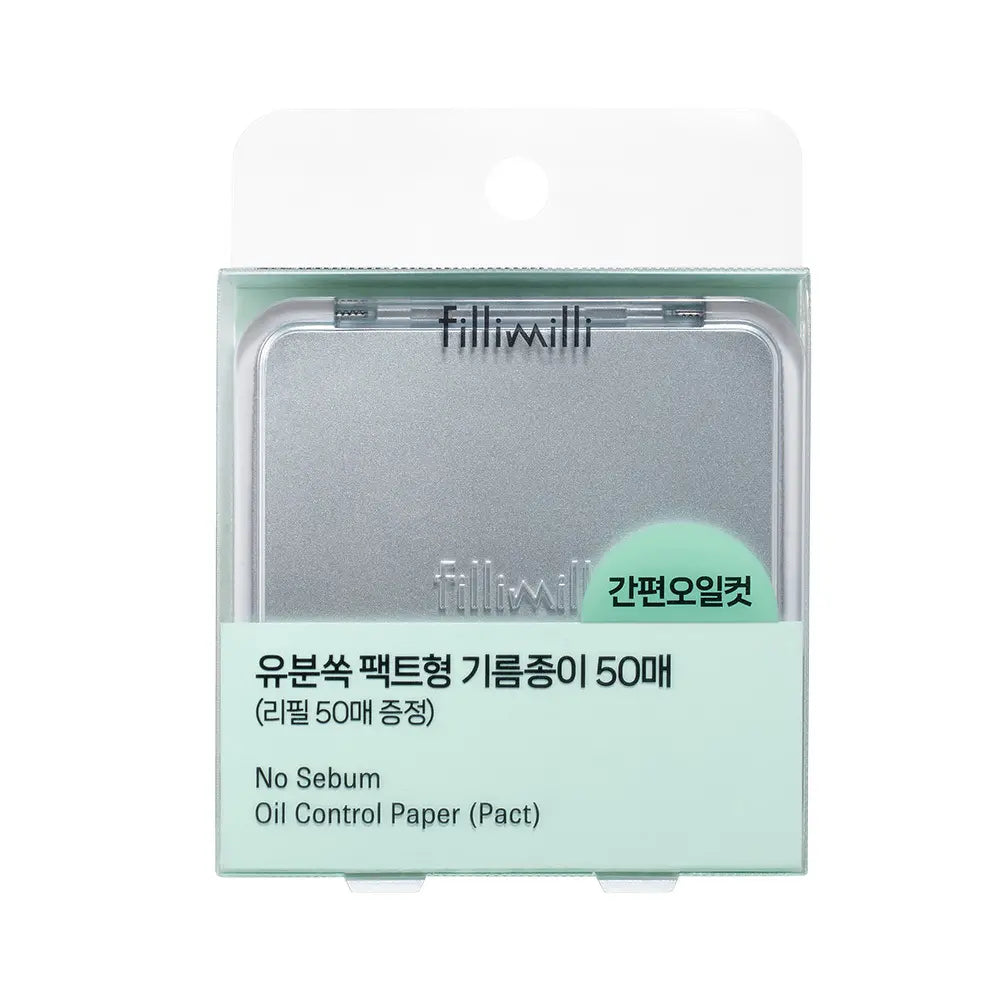 [Fillimilli] Fillimilli Oil Blotting Paper Pact (50 Sheets + 50 Refills) / 필리밀리 유분쏙팩트형기름종이(본품50매+리필50매)