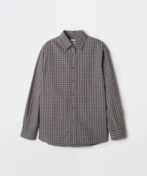 [SPAO] Women's Oversized Check Shirt / 여성 오버핏 체크 셔츠_SPYCG23G05