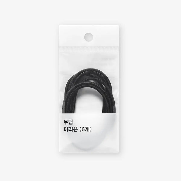 [Oliveyoung] Olive Young No-Tip Hair Ties (6 Pieces) / 올리브영 무팁머리끈 6개