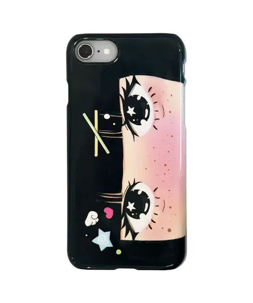 [YOOKIESHOT] Girls Black phone case / 소녀 블랙 유광하드 폰케이스