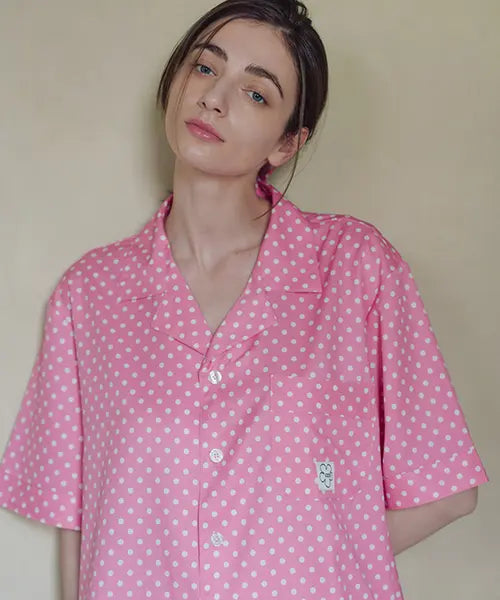 [CEID] [uni] ELOISE PAJAMA SET PINK / [uni] 클래식 엘로이즈 반팔 파자마 셋업 핑크