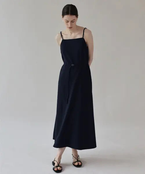 [CLAFF] Summer Wool Long Dress_Navy / 썸머 울 롱 원피스_navy