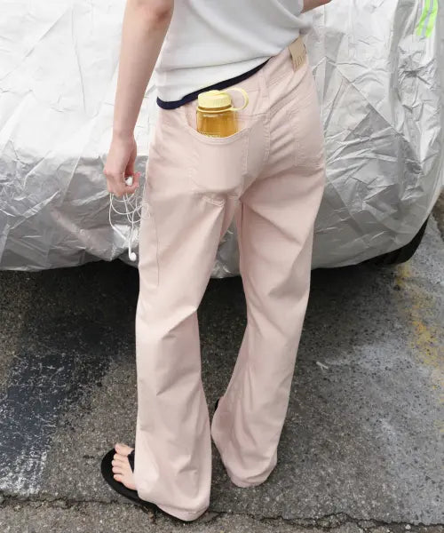 [LEVAR] Relaxed Light Cotton Pants - Blush Pink