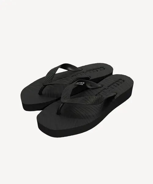 [SLEEPERS] Tapered Platform Black / 테이퍼드 플랫폼 플립플랍 블랙