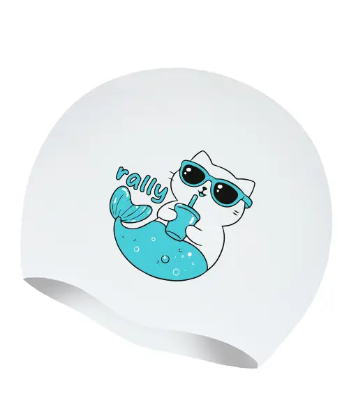 [RALLY] Aqua Cat Silicone Swim Cap Mint / [RRUC529 MNT] 아쿠아 캣 실리콘 수모 민트