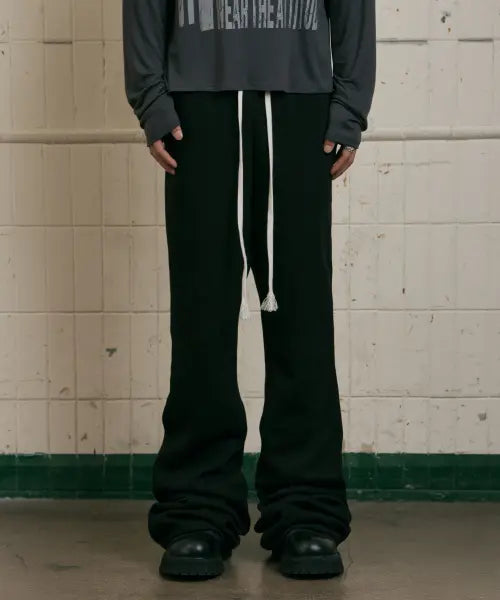 [LANARCHIVE] [0152] Flare Training Pants - Black / [0152] 플레어 트레이닝 팬츠 - 블랙