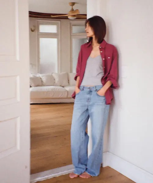 [108POUND] Days Comfort Fit Shirt_Dark Berry