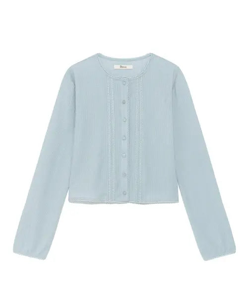 [DEINET] [YOON SOAP X DEINET] LACE CARDIGAN IN LIGHT BLUE