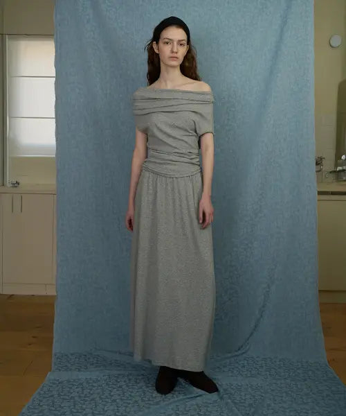 [WITHOUT SUMMER] Comfort flare skirt_gray / 컴포트 플레어 스커트_그레이