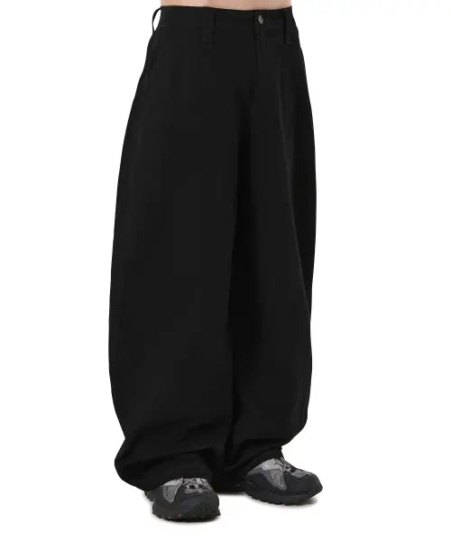 [OPENYARD(OY)] WIDE VOLUME CHINO PANTS - BLACK