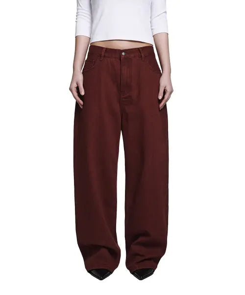 [ROUGHTYPE] Drop Crotch Cotton Pants - Red