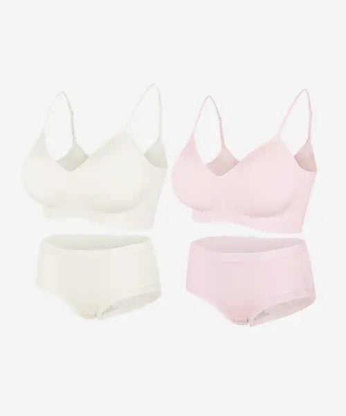 [CRASSIANG] 2 Pack Light Fit Bra + Panty Set (2cm Thin Straps) / [2PACK] 2cm 얇은끈 라이트핏 브라+팬티 set