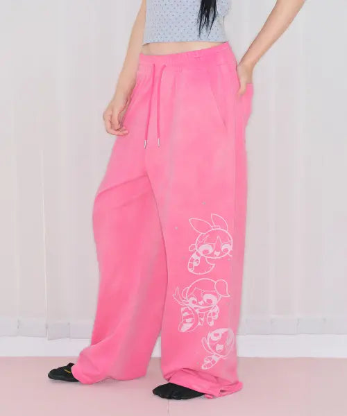 [AMES-WORLDWIDE] PPG HOTFIX DRAWING SWEAT PANTS PINK