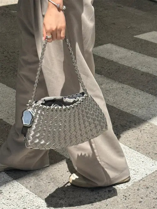 [DWYL] Lowe Weave Bag - Silver / 로우 위브백 LOWE WEAVE BAG - Silver