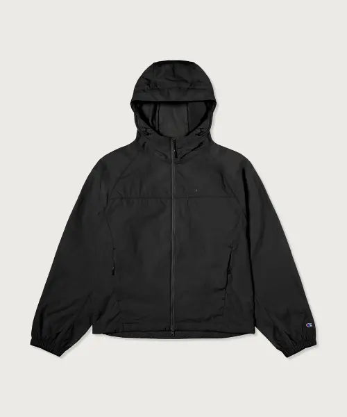[CHAMPION] Women's Small C Logo Hooded Windbreaker Black / 여성 스몰 C로고 후디드 윈드브레이커 Black