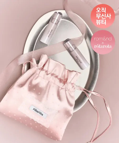 [ROM\u0026ND] GLASTING COLOR GLOSS / [롬앤X로라로라] 쥬시 플래시 립 오일+도트 새틴 백