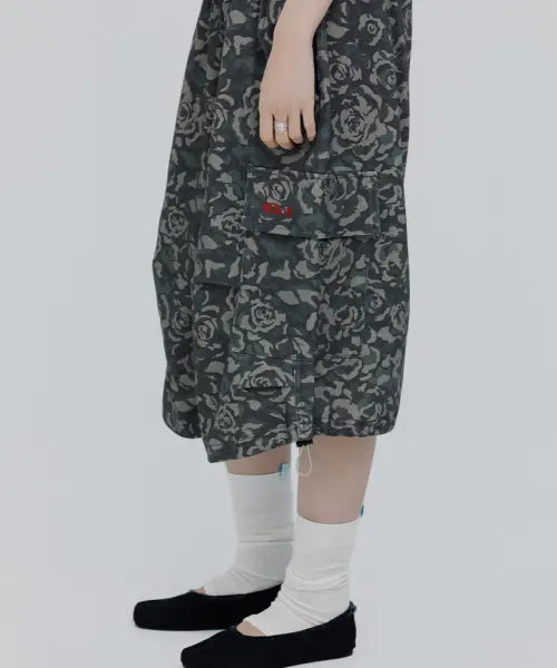 [ESCAPEFROM] Flower Camo Full Print Bermuda Sweatpants [3 Colors] / 플라워 카모 풀프린트 버뮤다 스웻팬츠 [3color]